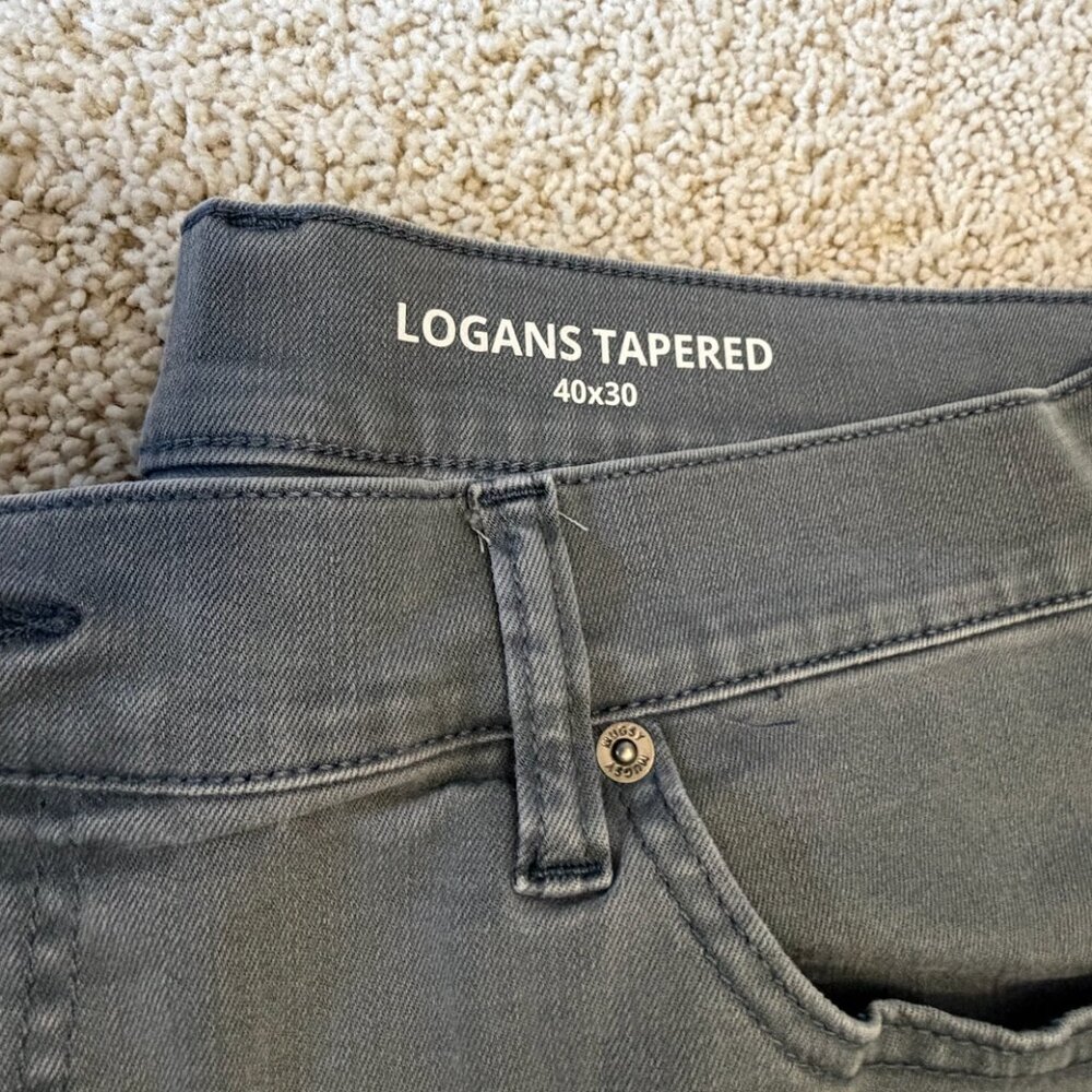 Mugsy Tapered Fit 'Logans' (Dark Grey) - 40x30